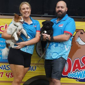 Emma and Jamie, Dash DogWash Yarrabilba. QLD. Dog Groomers.
